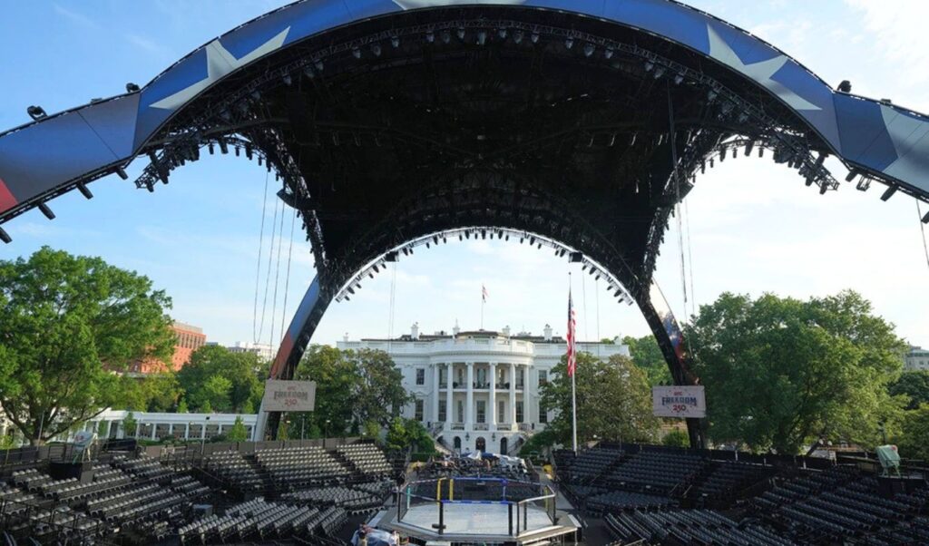 Trump plans $60 million UFC “cage” at White House for birthday party