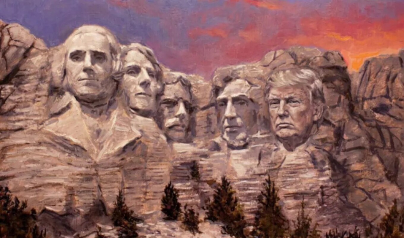 Donald Trump at Mount Rushmore