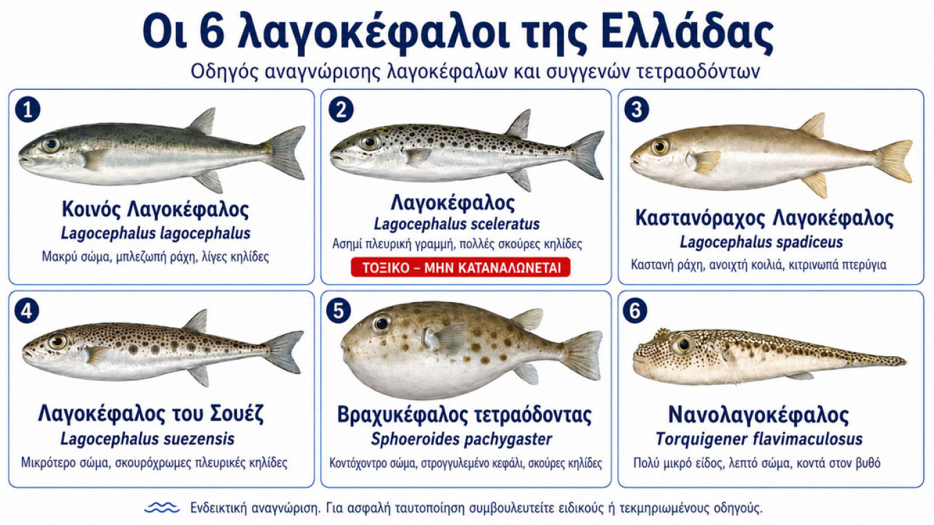 Six pufferfish species found in Greek waters