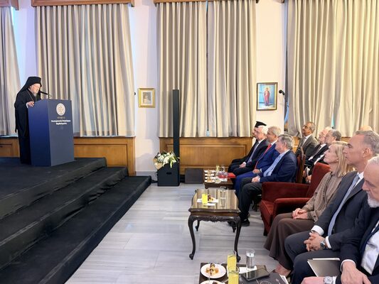 Ecumenical Patriarch Bartholomew attends PeopleCert award ceremony honoring Athanasios Martinos