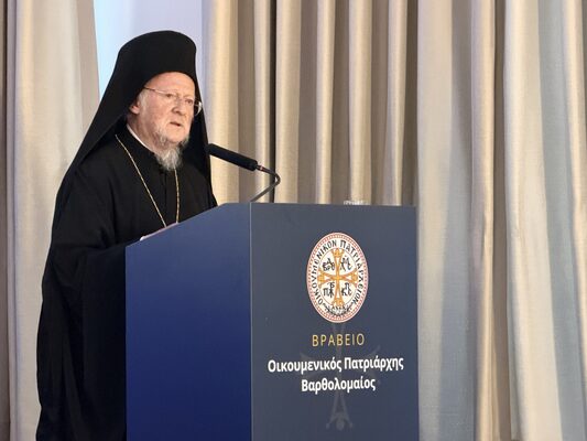 Ecumenical Patriarch Bartholomew attends PeopleCert award ceremony honoring Athanasios Martinos