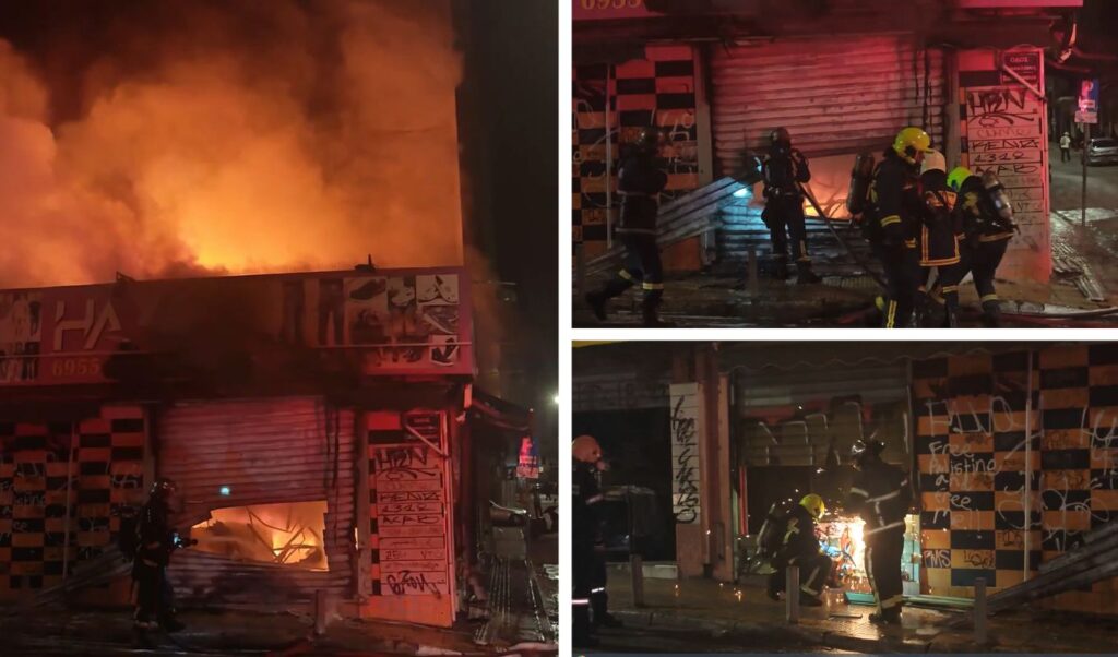 Fire destroys mobile phone shop in Athens’ Omonia square