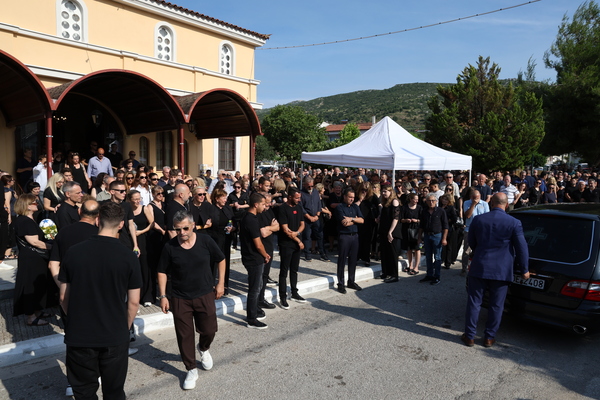 The funeral of Takis Gkonias held in Livadeia