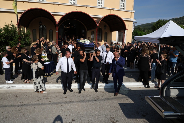 The funeral of Takis Gkonias held in Livadeia