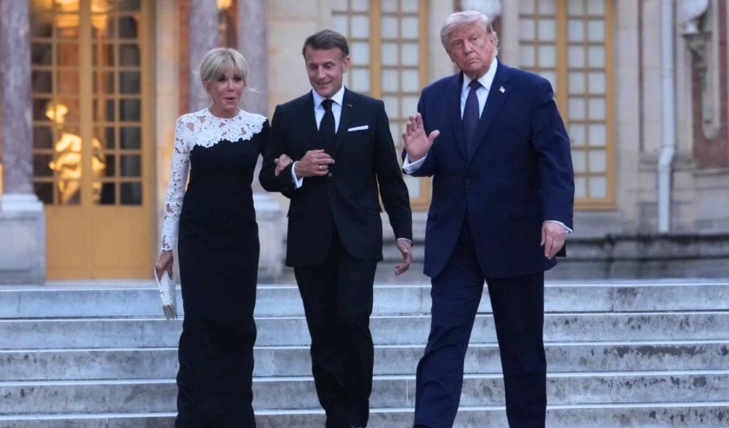 Trump welcomed at Versailles: Macron’s humor, golden décor & Trump’s reaction