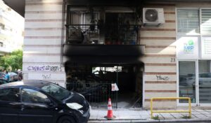 Arson attacks on Greek ruling party officials in Thessaloniki leave victim’s mother fighting for her life