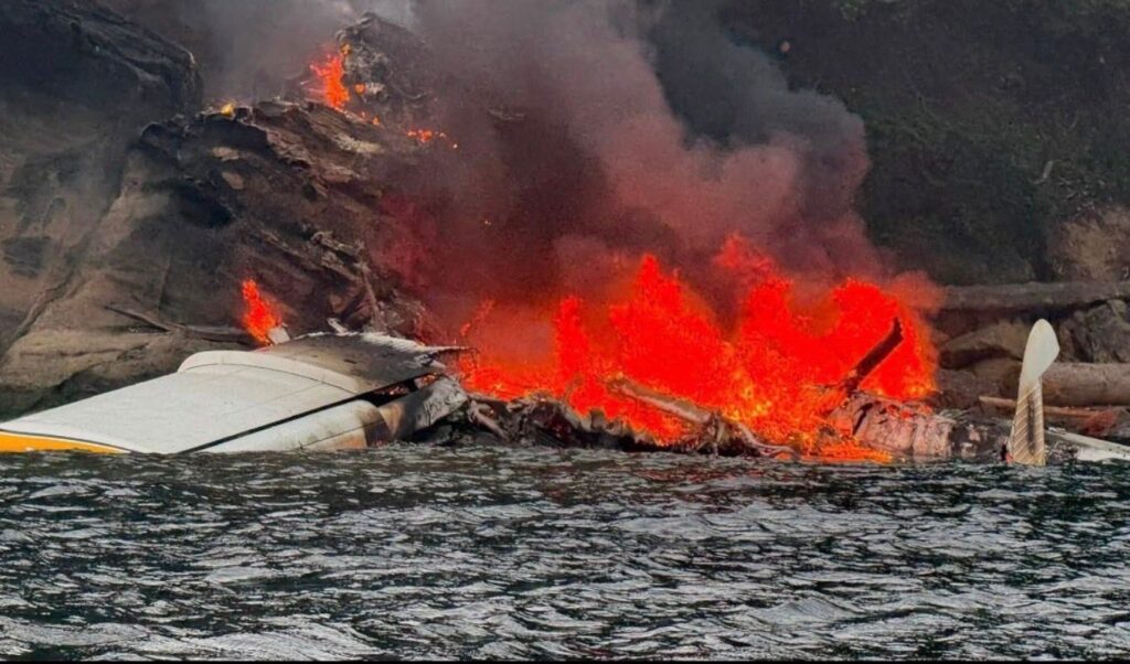 Washington state seaplane crash: 4 critical after emergency landing and fire