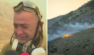 Rethymno wildfire: Volunteer breaks down over two firefighters killed in the line of duty