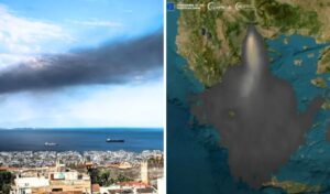 Toxic smoke cloud from Oreokastro fire may reach Evia — watch the simulation