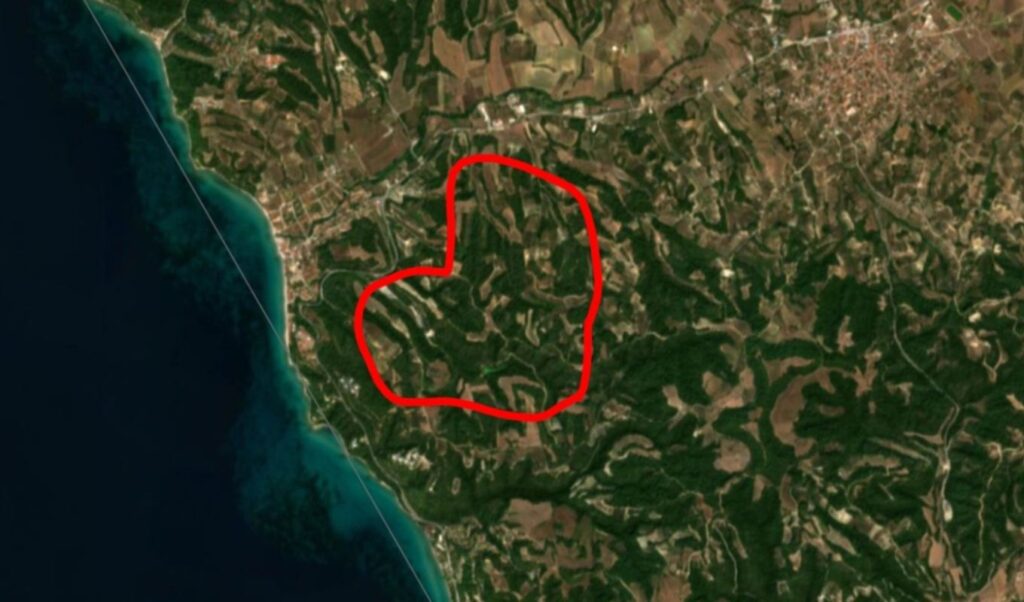 Siviri Chalkidiki wildfire: Copernicus satellite data reveals 2,480 stremmata burned