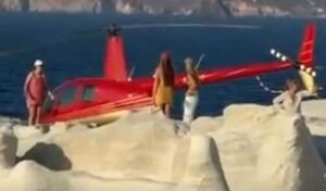 Milos helicopter scandal: Prosecutor launches inquiry after beach landing stunt