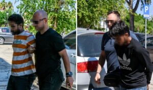 Nafplio murder suspects face angry crowd outside court