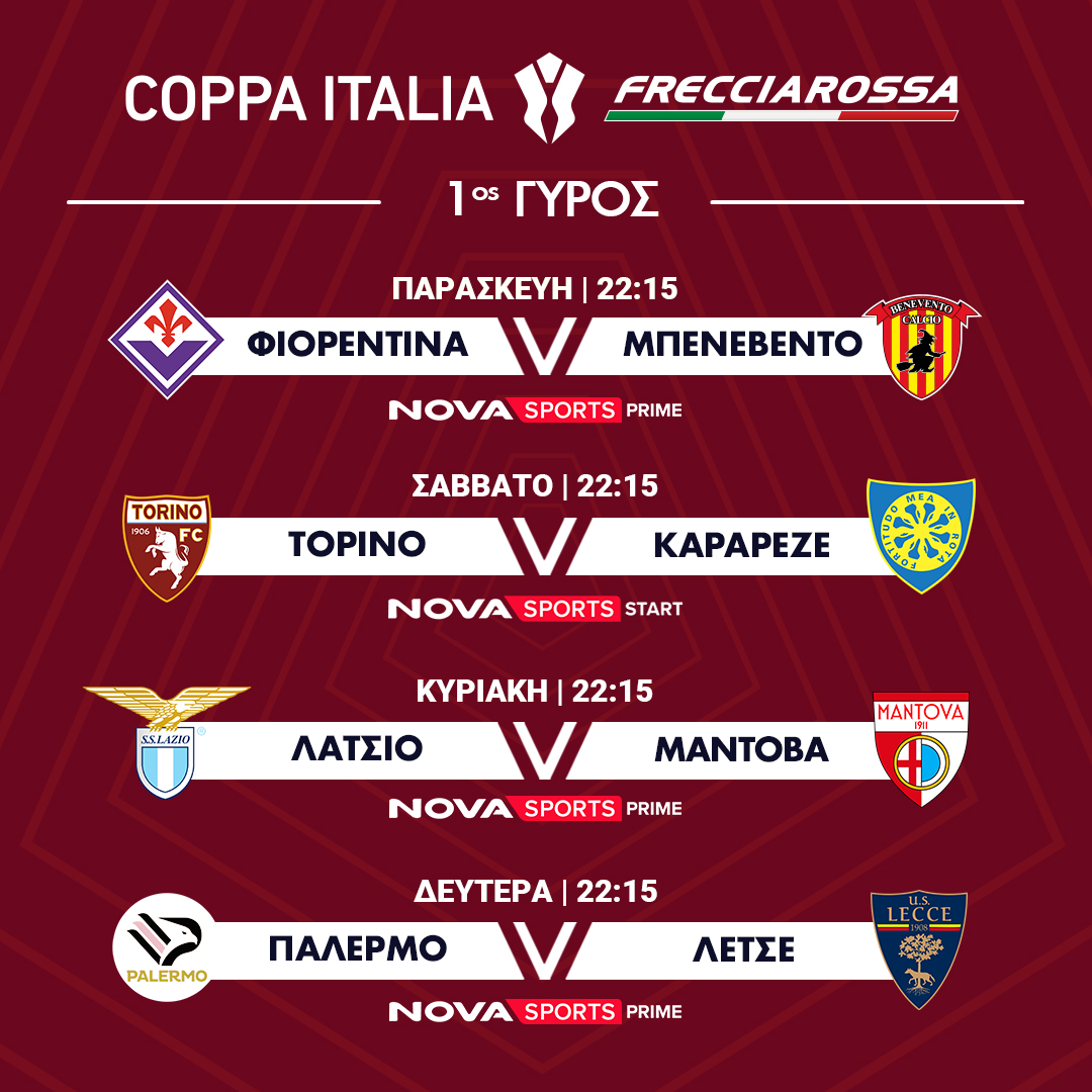 Napoli vs Aris friendly match, Coppa Italia kickoff, Eredivisie and 2. Bundesliga on Novasports