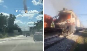 Russia strikes Ukraine: Drone explodes mid-street in Kyiv, train with 340 passengers hit in Odessa