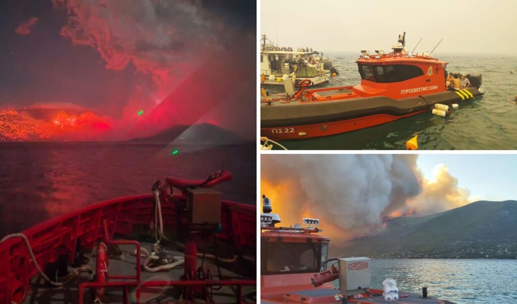 Greece wildfire rescue: 259 evacuated by sea in Attica-Boeotia operation