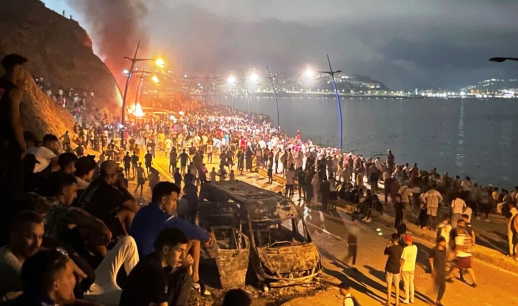 Spain: Social media rumors of mass migrant border crossing on August 15