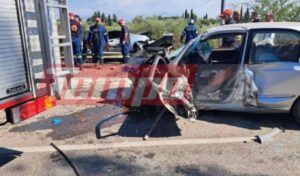 Fatal car crash in Kato Achaia: One dead, one injured as vehicle bursts into flames