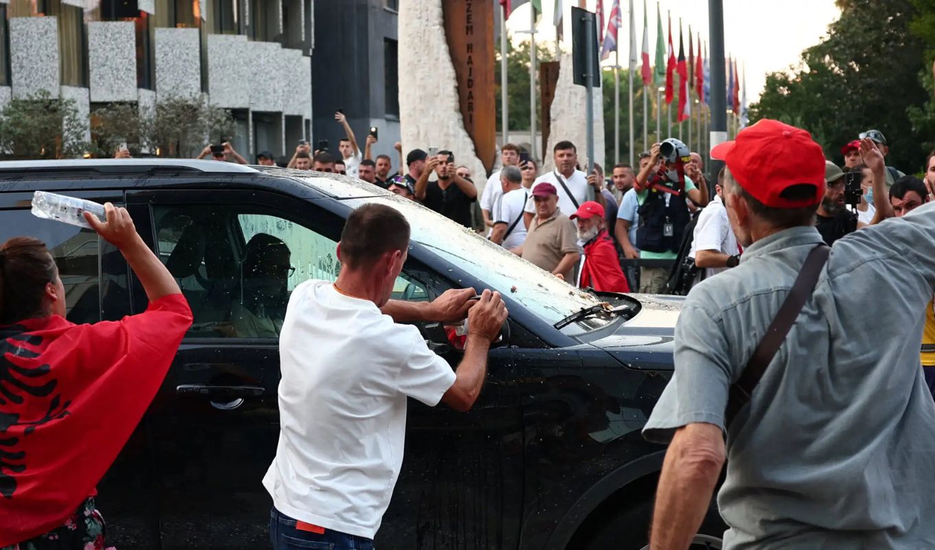 Albania in chaos: Clashes erupt outside parliament over Trump family ...