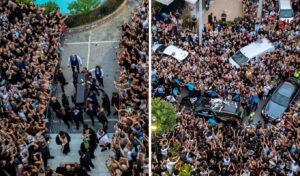 Giorgos Mazonakis: Crowds gather to pay final farewell (Aerial photos)