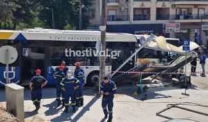 Thessaloniki bus crashes into bus stop in Neapoli, injuring four
