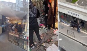 Chaos in France: Louis Vuitton, Hermès and Dior looted as masked mobs smash windows across the country